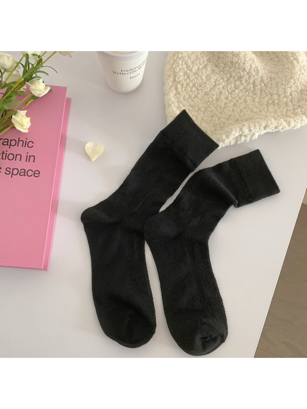 Rufia - Soft Ribbed Knit Crew Socks