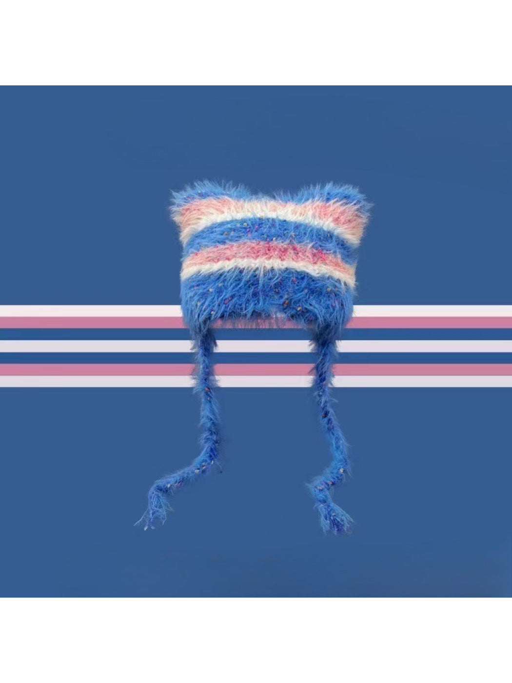 Haila - Street Stripe Faux Fur Hat