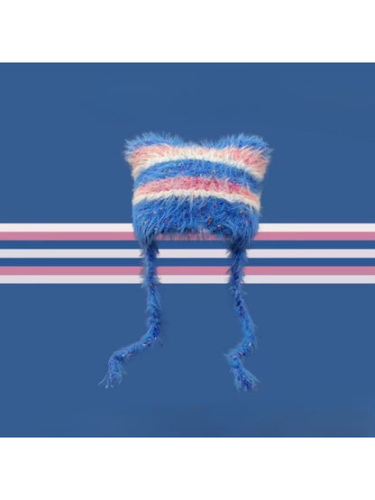 Haila - Street Stripe Faux Fur Hat