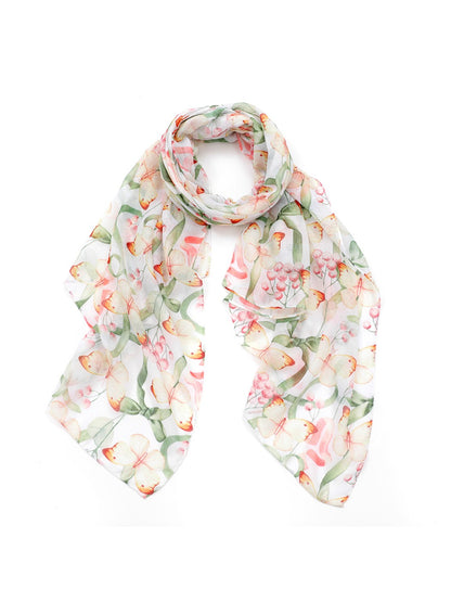 Scarvii - Butterfly Print Lightweight Travel Scarf