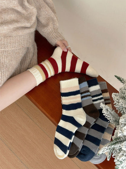 Rufia - Soft Stripe Knit Crew Socks