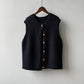 Crosa - Loose and Simple Classic Knit Vest for Women