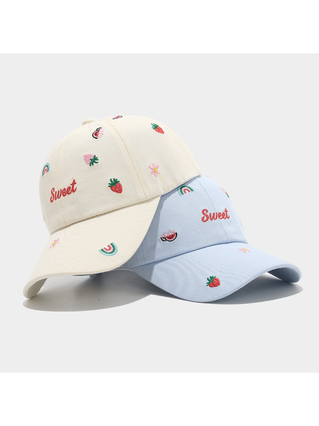 Haila - Fruit and Rainbow Embroidered Baseball Cap