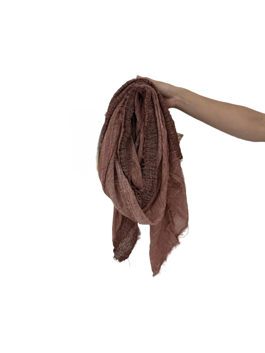 Scarvii - Crinkled Woven-Look Scarf