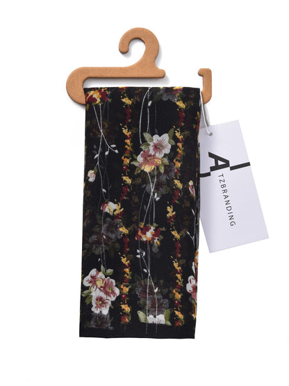 Scarvii - Vines Flower Print Scarf - Cool & Soft