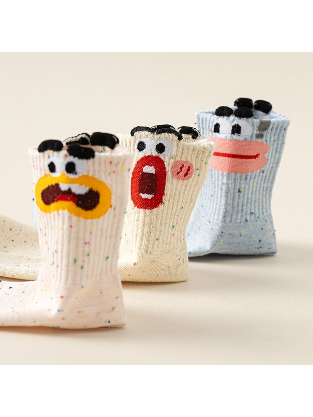 Rufia - Funny Face Confetti Crew Socks