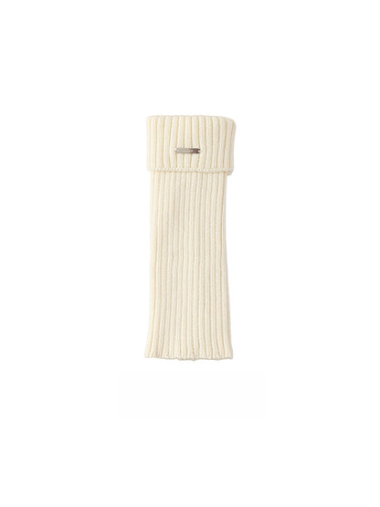 Cozyra - Ribbed Buckle Detail Slouch Leg Warmers
