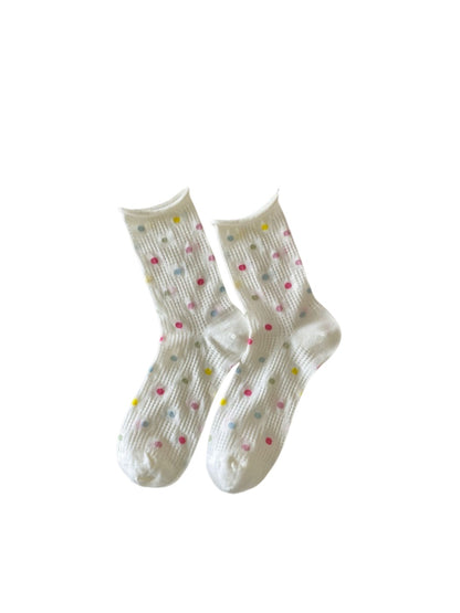 Rufia - Colorful Mesh Crew Socks - Breezy & Fun
