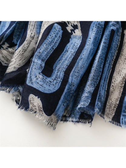 Scarvii - Abstract Brushstroke Pattern Scarf