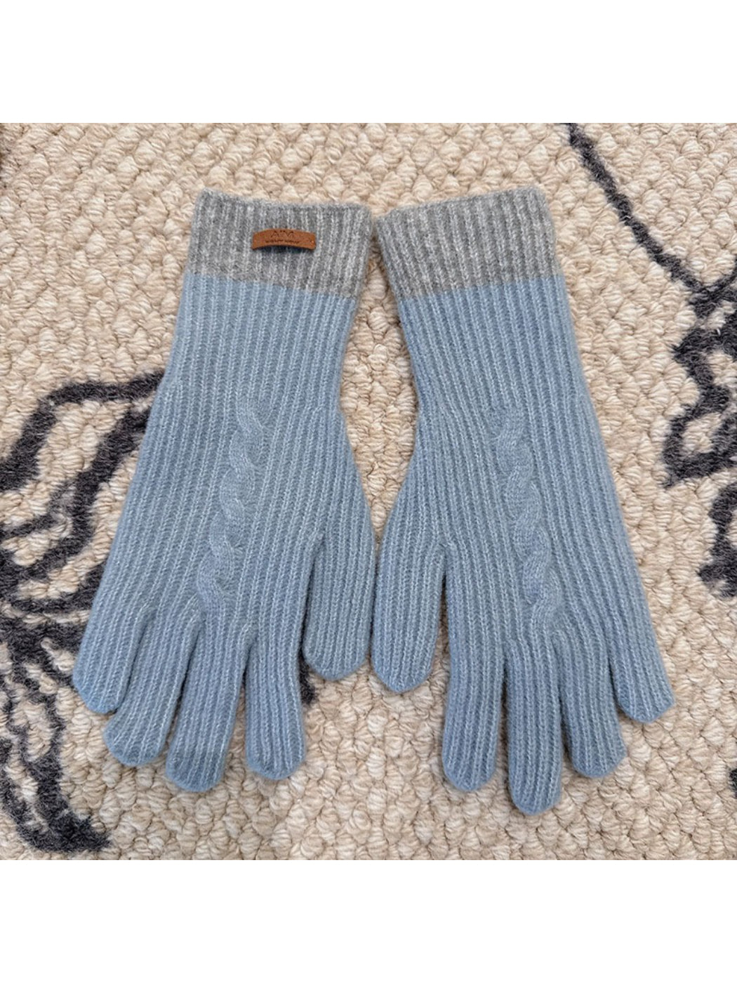 Gloving Colorblock Knit Winter Gloves color options including Pink, Red, Yellow