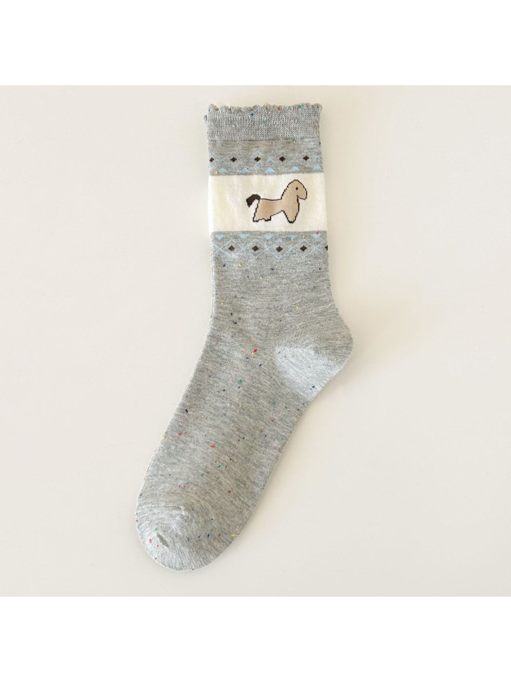 Rufia – Retro Fair Isle Cartoon Socks