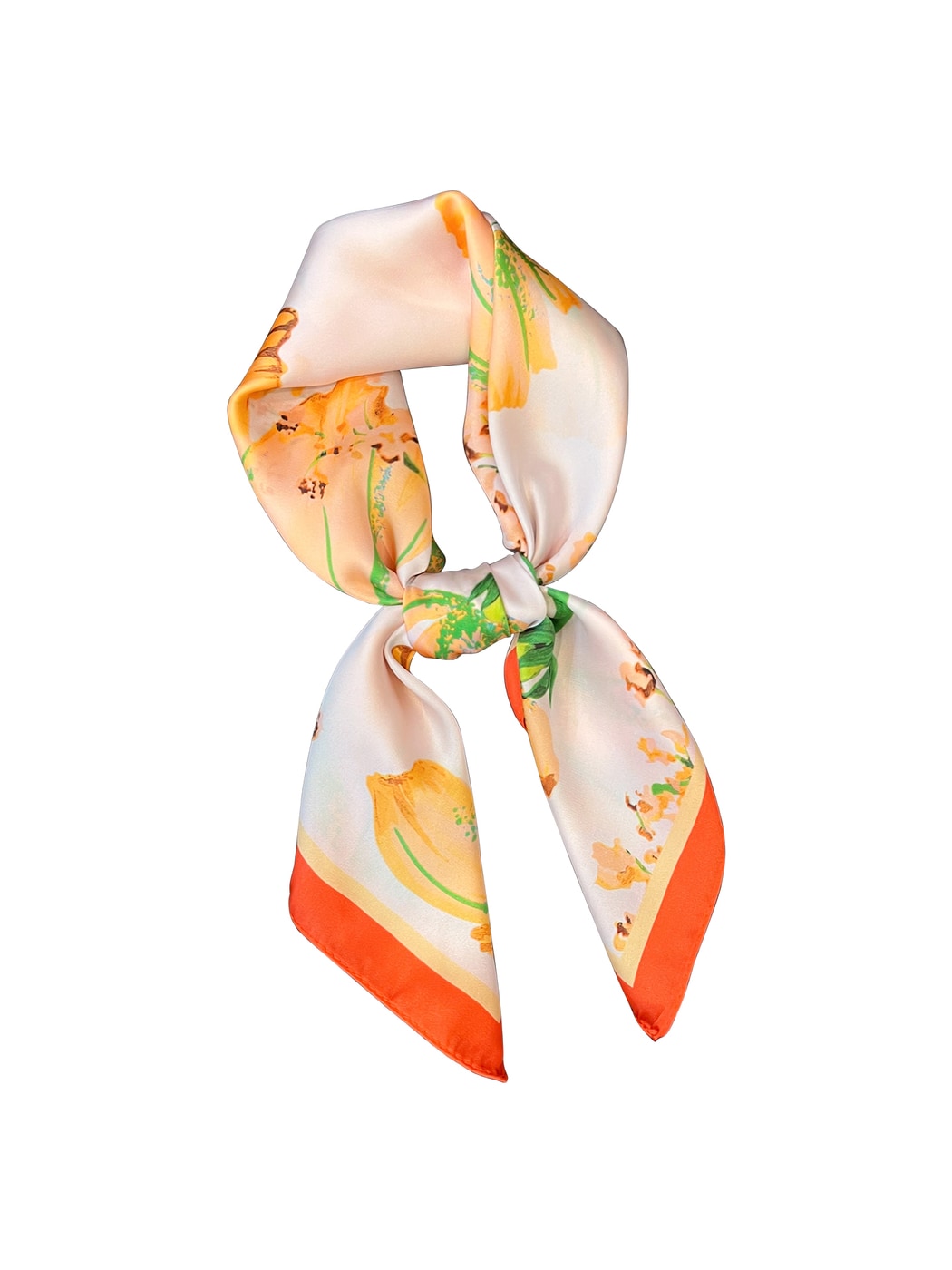 Scarvii - Floral Border Print Styling Square Scarf