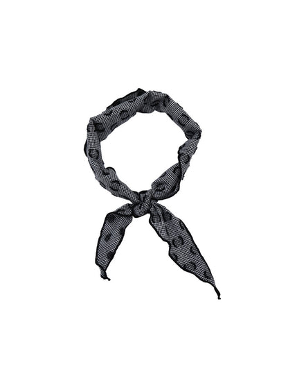 Scarvii - Printed Dot Detail Triangle Bandana