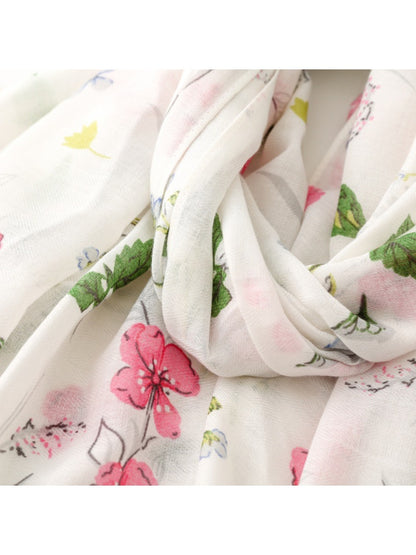 Scarvii - Floral Tassel Travel Scarf
