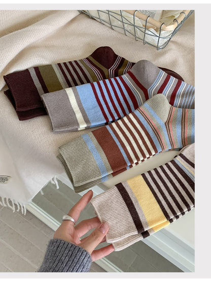 Rufia - Retro Multistripe Crew Socks