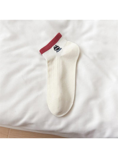 Rufia - Playful Cat and Cherry Ankle Socks
