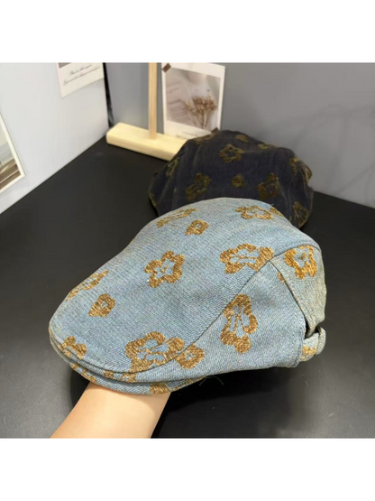 Haila - Vintage Ditsy Floral Newsboy Cap