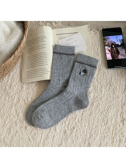 Rufia - Mixed Cat Pattern Crew Socks