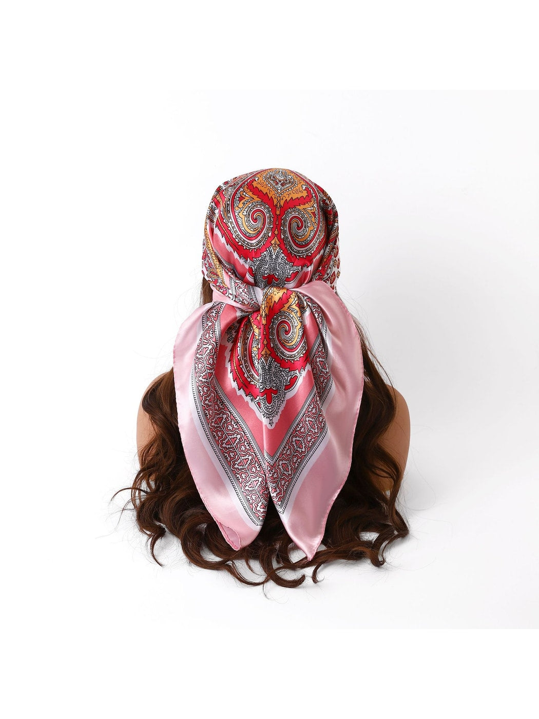 Scarvii - Paisley Border Printed Square Scarf