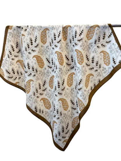 Scarvii - Paisley Floral Print Square Scarf – Vintage & Elegant
