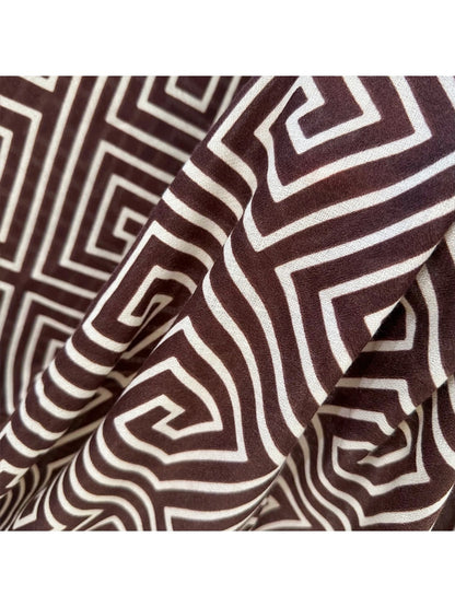 Scarvii - Lightweight Geometric Meander Pattern Wrap Scarf