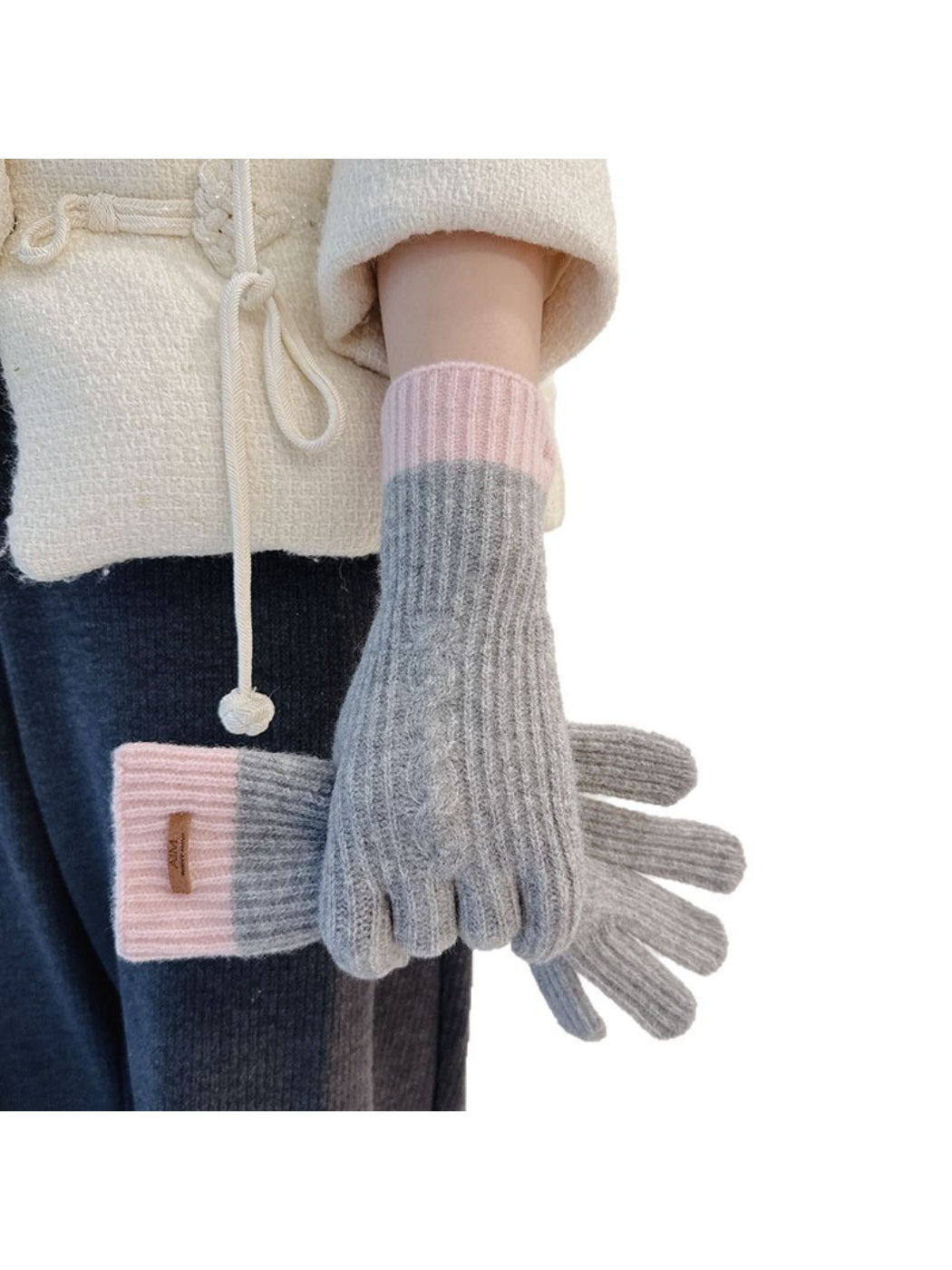 Gloving Colorblock Knit Winter Gloves for apparel accessory
