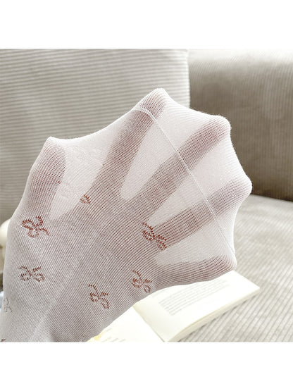 Rufia - Bow Pattern Ruffle Crew Socks