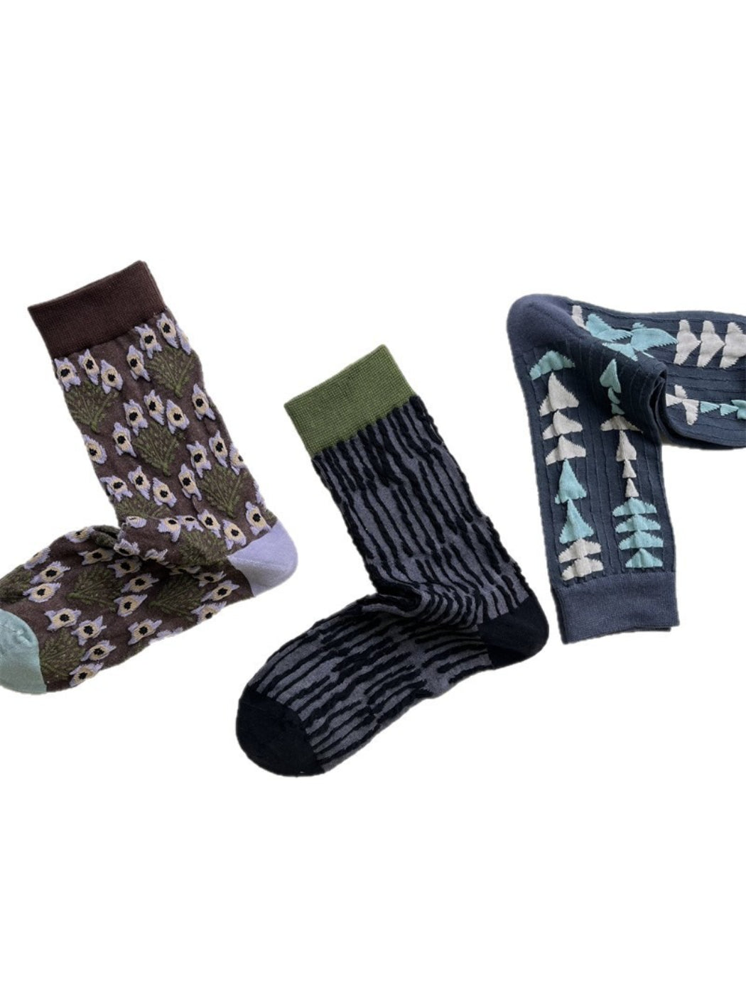Rufia - Retro Unisex Mid-Calf Socks - Unique & Stylish