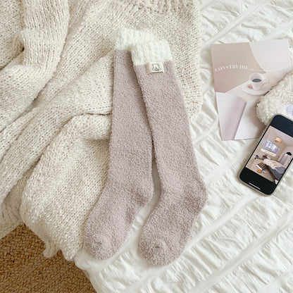 Rufia - Plush Striped Sleep Socks