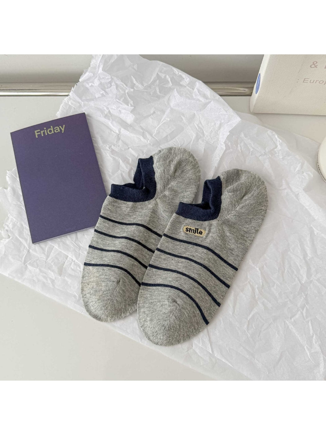 Rufia - Women's Low-Cut Striped Invisible Socks