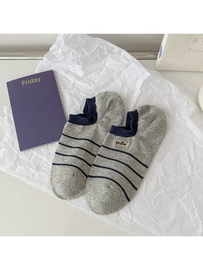 Rufia - Women's Low-Cut Striped Invisible Socks