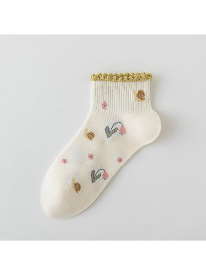 Rufia - Cute Snail Pattern Crew Socks product image 7