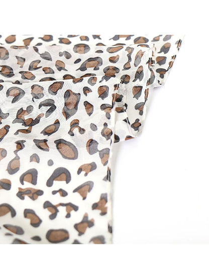 Scarvii - Spring Summer Leopard Print Lightweight Scarf