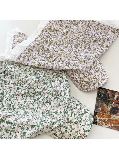 Haila - Floral Lace Trim Scarf Cap