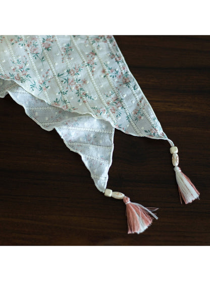 Scarvii - Sweet Floral Print Triangle Bandana