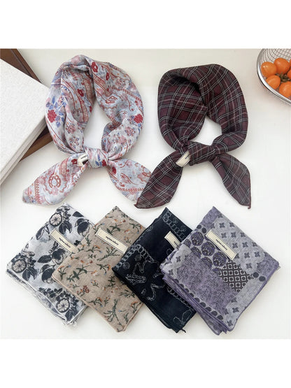 Scarvii - Vintage Print Square Scarf