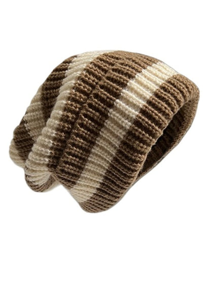 Haila - Winter Striped Knitted Beanie for Women