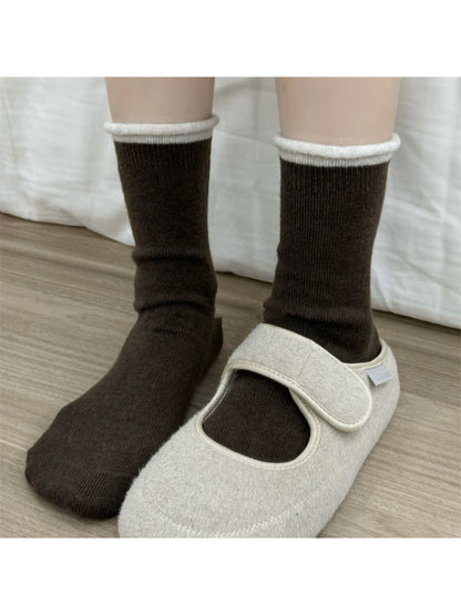 Rufia - Contrast Trim Crew Socks