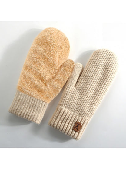 Gloving - Double-Layer Knitted Mittens