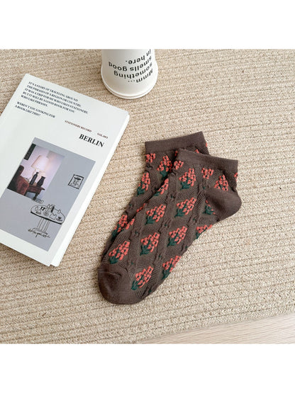 Rufia - Retro Floral Knit Ankle Socks product image 8