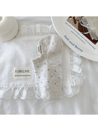Rufia Dot Pattern No Show Socks product image
