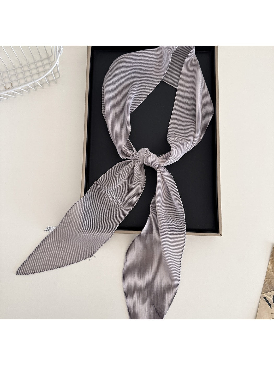 Scarvii - Elegant Narrow Solid Color Scarf