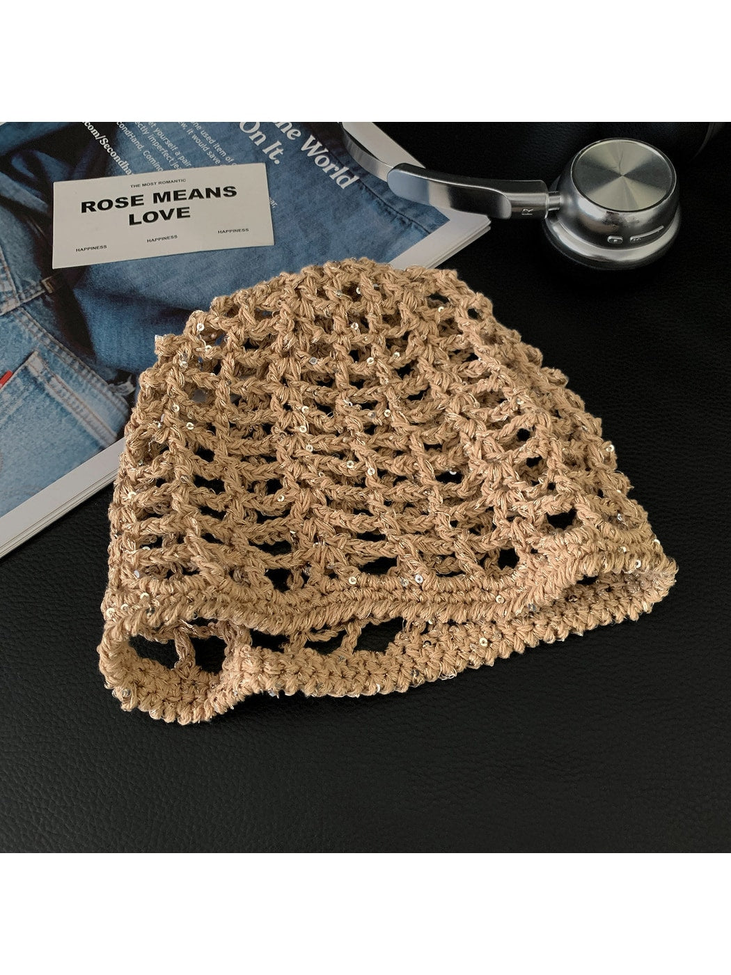 Haila - Foldable No Brim Vintage Style Knit Beanie