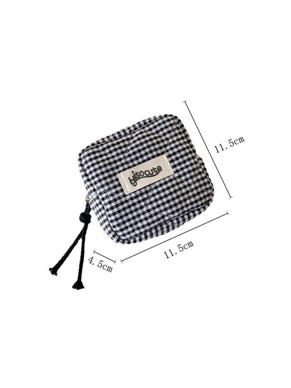 Cosbai Square Plaid Everyday Storage Zipper Pouch Bag product photo 3