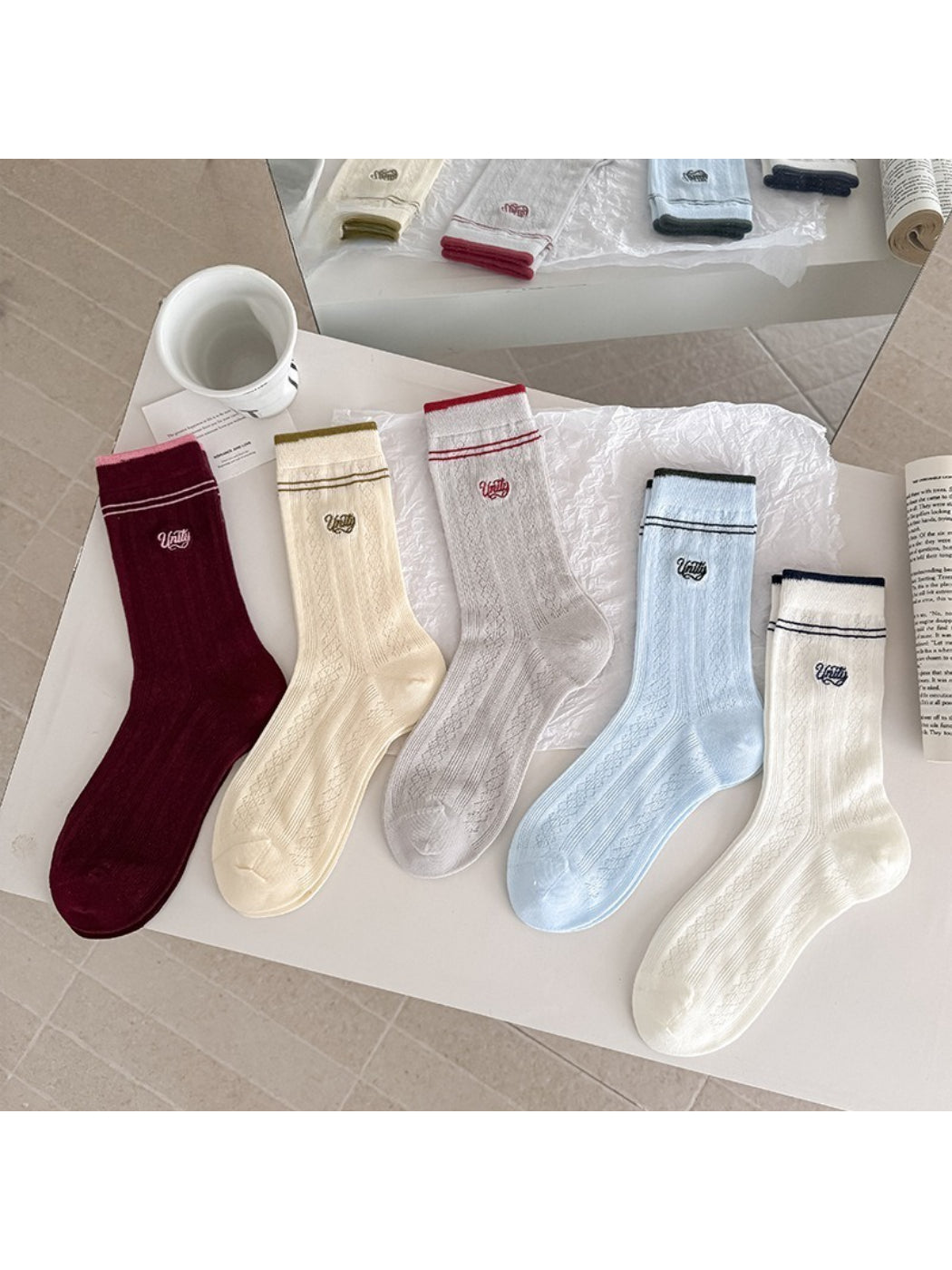 Rufia - Classic Color Edge Crew Socks product image 1