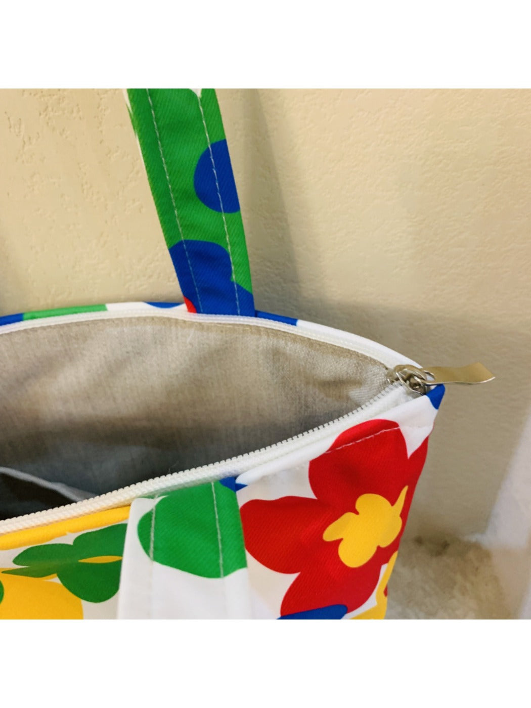 Cosbai - Water Resistant Small Tote Bag with Floral Patterns