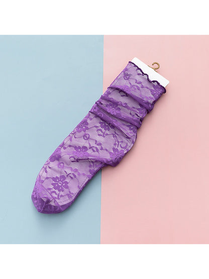 Rufia - Lightweight Lace Sheer Crew Socks product image 5