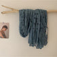 Scarvii - Vintage Crinkle Textured Scarf Shawl with Paisley Print