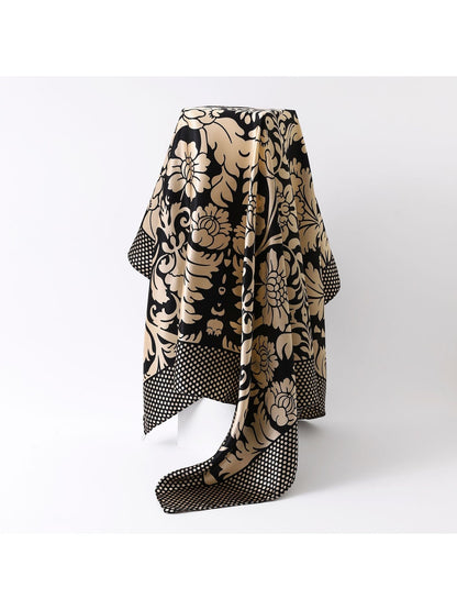 Scarvii - Baroque Ornate Floral Square Scarf