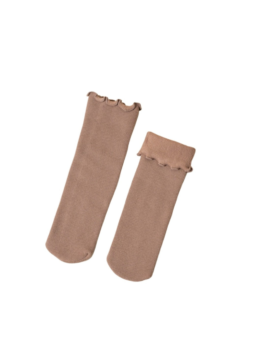 Rufia – Ruffled Plush Lined Winter Socks